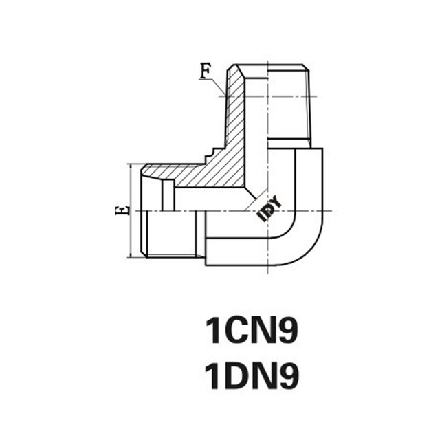 90 ° локоть NPT Мужчина