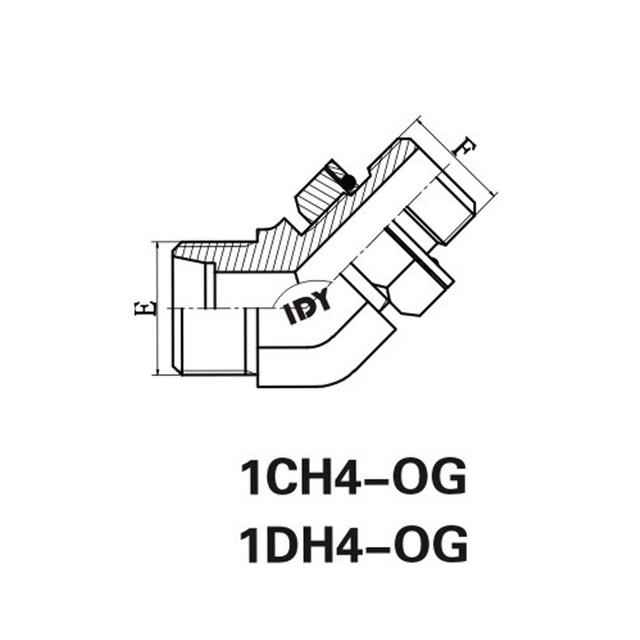 45 ° Метрическая метрическая мужская корректировка конец IS0 6149